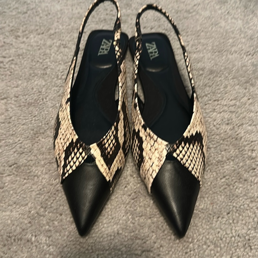 ZARA | Pointy Toe Ballet Flats Size 37